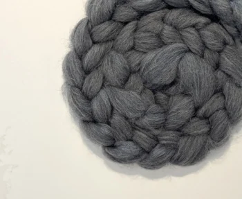 Recycled Wool Roving Speckle 100g - Stone Grey