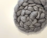Recycled Wool Roving Speckle 100g - Fossil Grey
