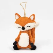 Felted Wool Ornament Forest Animal Fox