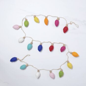 Felted Wool Party Lights Garland