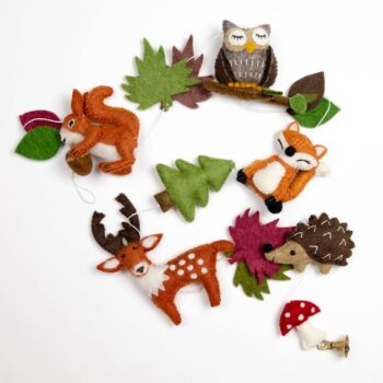 Forest Creatures Felted Wool Garland