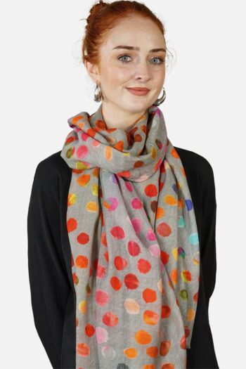 Tradition Textiles Merino Wool Scattered Dots Scarf