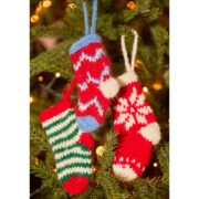 Christmas Stocking Hand Knitted Decoration