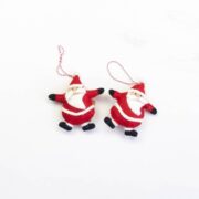 Fat Santa Wool Hanging Ornament