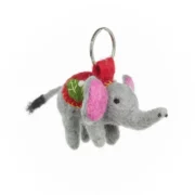 Felted Wool Hanging Ornament Elsie Elephant