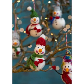 Felt Wool Snowman with Bendy Arms