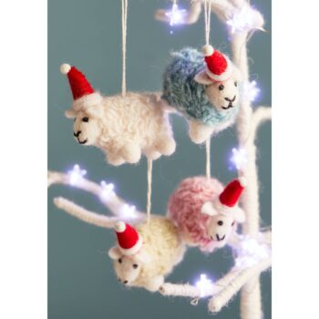 Christmas Wool Sheep Hanging Decoration