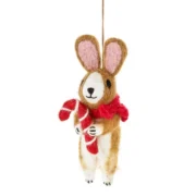 Felted Wool Hanging Ornament Cinnamon The Rabbit