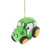 Felted Wool Hanging Ornament Tractor