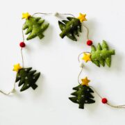 Felted Wool Christmas Tree Garland
