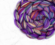 Corriedale Wool & Stellina Roving 100g - Christmas Wrapping