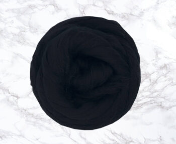 Merino Wool Roving 100g Raven
