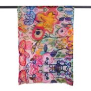 Dlux Pure Merino Wool Scarf - Fleur Flower