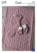 Naturally Classic DK Blanket, Hood, Booties Pattern K3011