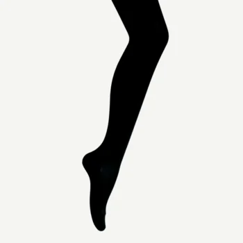 Lamington Merino Wool Flat Knit Tights Black