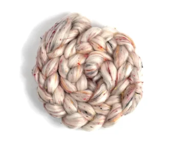 Polwarth Wool & Nepps Roving 100g – Spotted Dick