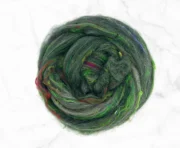 Recycled Wool & Sari Silk Roving 100g - Vintage