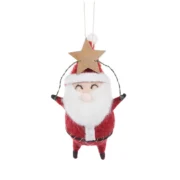 Wool Santa With Star Skipping Rope