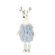 Wool Snowy Blue Reindeer In Gumboots