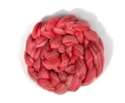 Merino Wool & Mulberry Silk Roving 100g - Kahala Rose