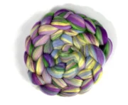 Merino Wool & Tussah Silk Roving 100g - Viola Vibes