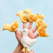 Five Little Ducks Wool Finger Puppet Set