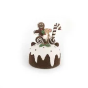 Felt Christmas Pudding with Mouse