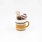 Felt Gingerbread Cup with Mouse
