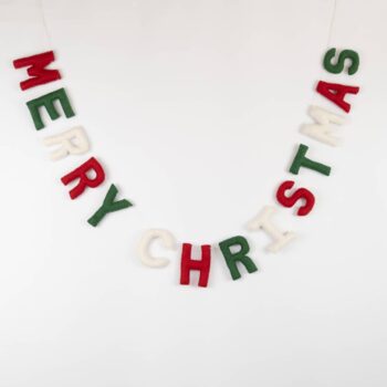 Christmas Décor Wool Felt Garland - Merry Christmas