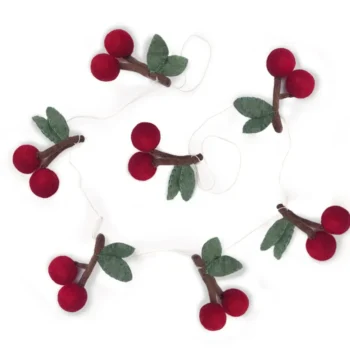 Felted Wool Garland - Cherries