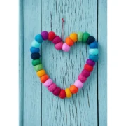 Chunky Rainbow Heart Wreath