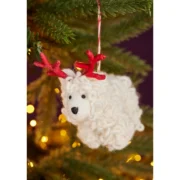 Felt Woolly Sheep With Antlers
