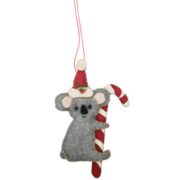 Christmas Koala Wool Fabric Hanging Decoration