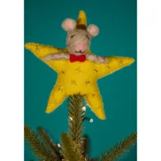 Felt Wool Christmas Tree Topper Star Mouse