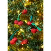 Recycled Sari Cherries Decoration
