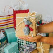 Felted Wool Mouse Ornament