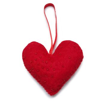 Felted Wool Heart Hanging