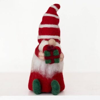 Felted Wool Gnome Red