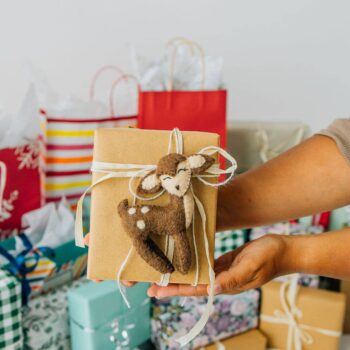 Felted Wool Deer Ornament