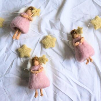Felted Wool Fairies Garland