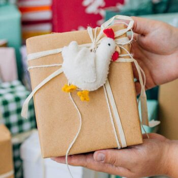 Felted Wool Chicken Ornament