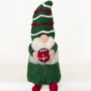Felted Wool Gnome Green
