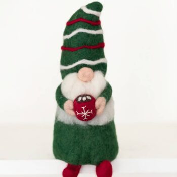 Felted Wool Gnome Green