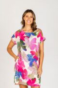 Butterfly Linen Dress With Pockets