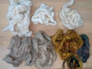 Mixed Bag Hemp, Linen, Cotton Mulberry Silk Noil & Sari Silk Fibre 97g