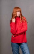 BL6611 Cable Raglan Pullover Cayenne (3)