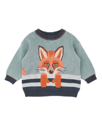Fox & Finch Mr Fox In Mittens Knitted Jumper