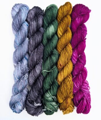 Hand Dyed Merino Wool 4 Ply Mini Skein Pack