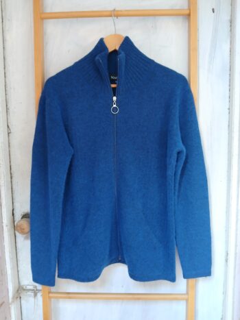 Maglia Merino Wool & Angora Jacket - Denim