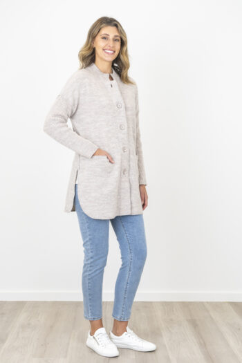 Bromley Wool Knit Jacket - Oat